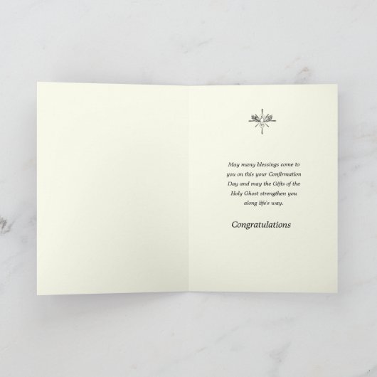 Carte Confirmation Sacrement Saint-Esprit Lys blancs (Intérieur)