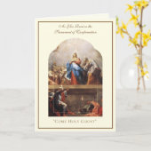 Carte Confirmation Saint-Esprit Pentecôte Vierge Marie   (Fleur jaune)