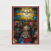 Carte Confirmation Saint-Esprit Vierge Marie Apôtres (Devant)