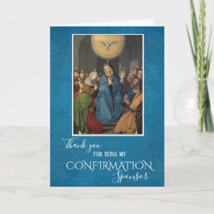 Carte Confirmation Saint-Esprit Vierge Marie Apôtres