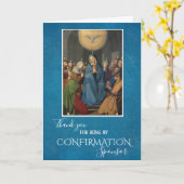 Carte Confirmation Saint-Esprit Vierge Marie Apôtres (Fleur jaune)