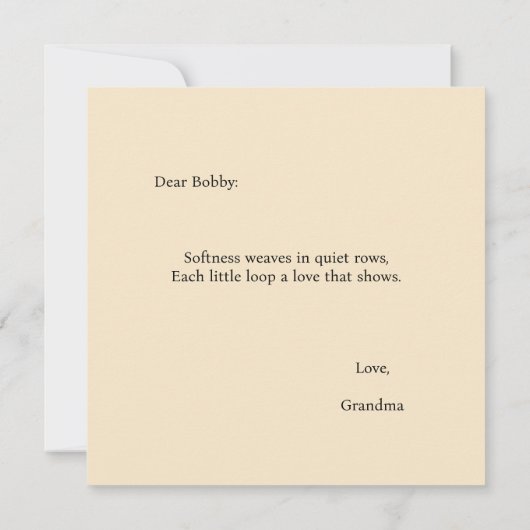 Carte Confort Personnalisable Nim Knits (Dos)