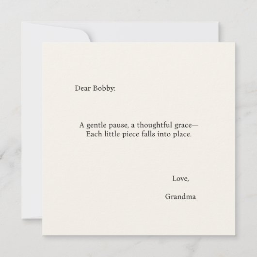 Carte Confort Personnalisable Nim Puzzles (Dos)