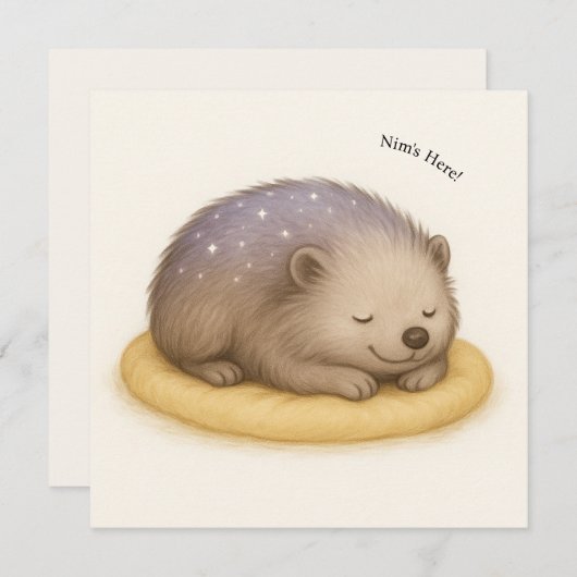 Carte Confort Personnalisable Nim Sleeps (Devant / Derrière)