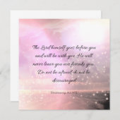 Carte Confortablement Motivationnel Écriture Bible Verse (Devant / Derrière)