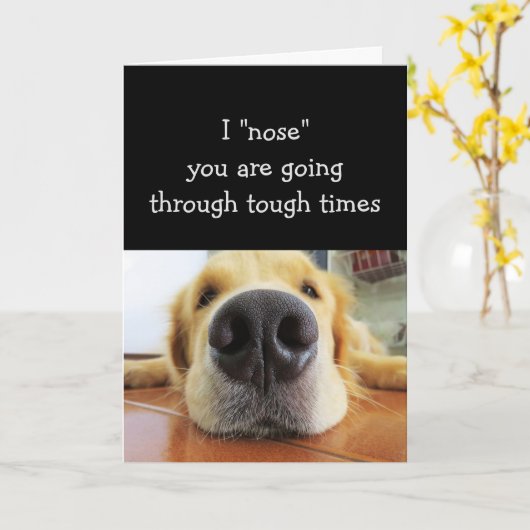 Carte Confortablement pour les temps difficiles mignon c (Fleur jaune)