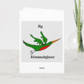 Carte Congé de maternité, cigogne et bébé (Dos)