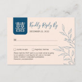 Carte Congé minimum mariage chinois RSVP avec code QR (Devant)