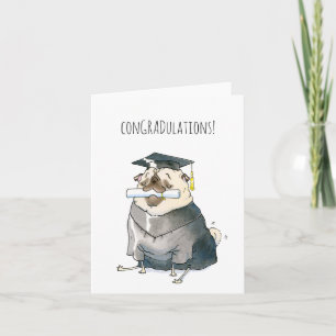 Carte ConGRADulations pug