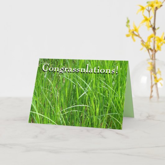 Carte Congrassulations! (Fleur jaune)