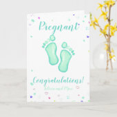 Carte Congratations pregnant customizable registrements (Fleur jaune)
