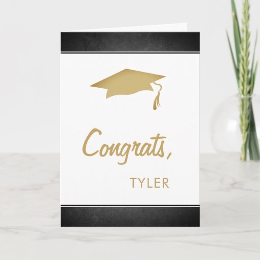 Carte Congrats de Chalkboard Moderne Diplômé (Devant)