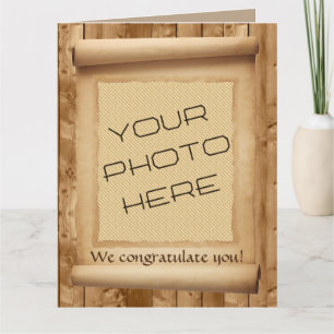 Carte Congrats de groupe, Photo personnalisée dans le ca