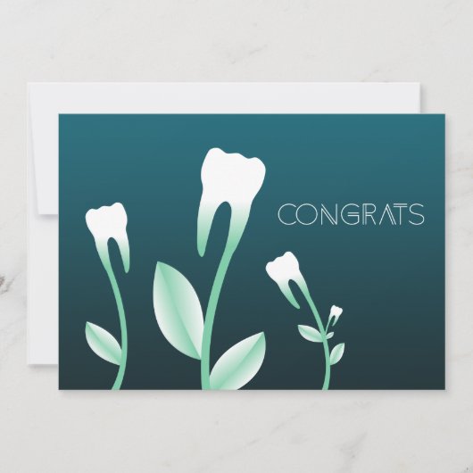 Carte CONGRATS dents à fleurs (Devant)