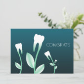 Carte CONGRATS dents à fleurs (Debout devant)