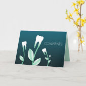 Carte CONGRATS dents à fleurs (Fleur jaune)