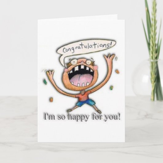 Carte Congrats ! Je suis si heureux pour vous ! (Devant)