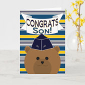 Carte Congrats - l'Armée de l'Air - fils (Fleur jaune)