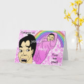 Carte Congrats sur votre bébé (Fleur jaune)