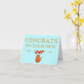 Carte Congrats sur votre nouveau b-chat ! (Fleur jaune)