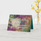 Carte Congratualtions sur votre nouvelle maison - (Fleur jaune)