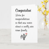 Carte Congratulari A Funny Congratulations Poem (Fleur jaune)