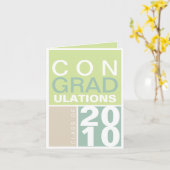 Carte Congratulation class of year green taupe modern (Fleur jaune)