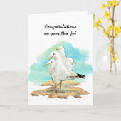 Carte Congratulation New Job From Gang Seagulls (Fleur jaune)