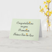 Carte Congratulation on your promotion Future Son-in-law (Fleur jaune)