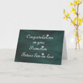 Carte Congratulation on your promotion Future Son-in-law (Fleur jaune)