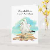 Carte Congratulation Promotion From Gang Seagulls, bird (Fleur jaune)
