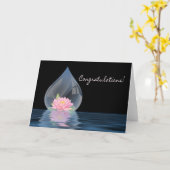 CARTE CONGRATULATIONS (Fleur jaune)
