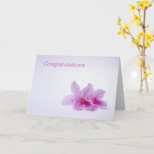 Carte Congratulations (Fleur jaune)