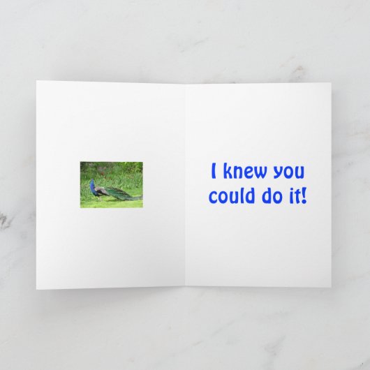 Carte congratulations, (Intérieur)