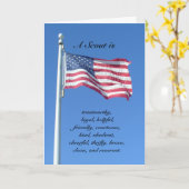 Carte Congratulations : A Scout Is... (Fleur jaune)