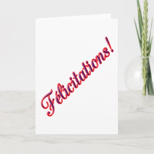 Carte Congratulations card (Devant)