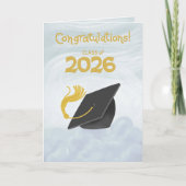 Carte Congratulations Class of 2026 Black Graduation Cap (Devant)
