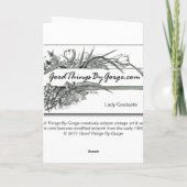 Carte Congratulations : Collège ou troisième cycle (Dos)