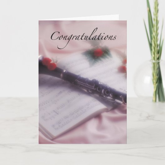 Carte Congratulations de Clarinet (Devant)