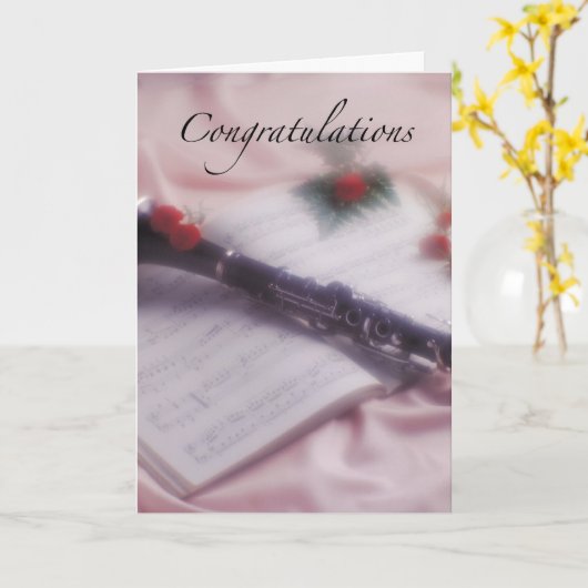 Carte Congratulations de Clarinet (Fleur jaune)