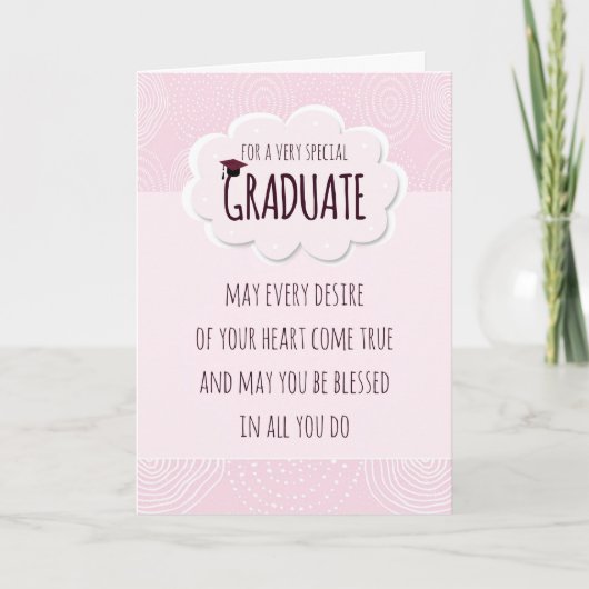 Carte Congratulations de grade Girly Pink (Devant)