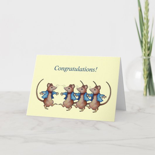 Carte Congratulations : Done Things Your Own Way : Mice (Devant)