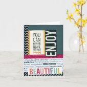 Carte Congratulations Enjoy (Fleur jaune)