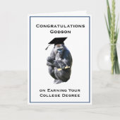 Carte Congratulations Godson Degree Funny Gorilla (Devant)