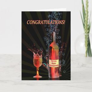 Carte Congratulations great-grandparents, splashing wine