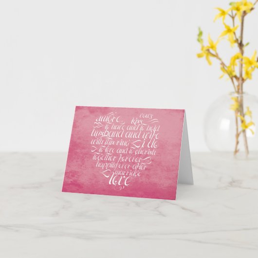 Carte Congratulations Heart Wedding (Fleur jaune)