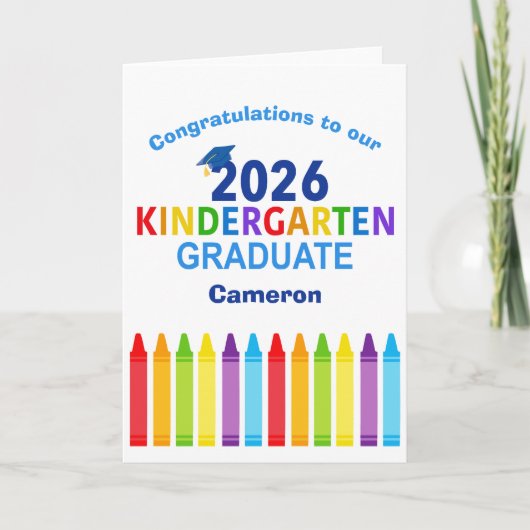 Carte Congratulations Kindergarten Graduate Customizable (Devant)