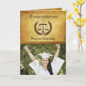 Carte Congratulations Law School Graduate (Fleur jaune)