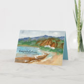 Carte Congratulations New Beach House Ocean Waves (Devant)