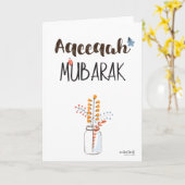 Carte Congratulations on Aqeeqa - Simple (Fleur jaune)